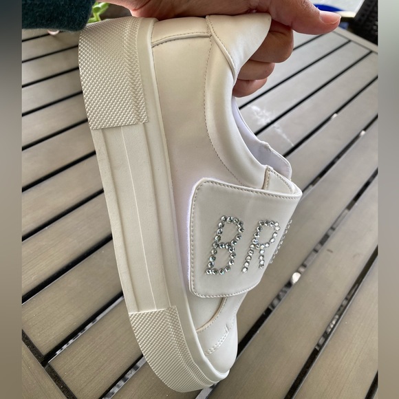 Lulus Bride2Be White Rhinestone Sneakers - Picture 2 of 13